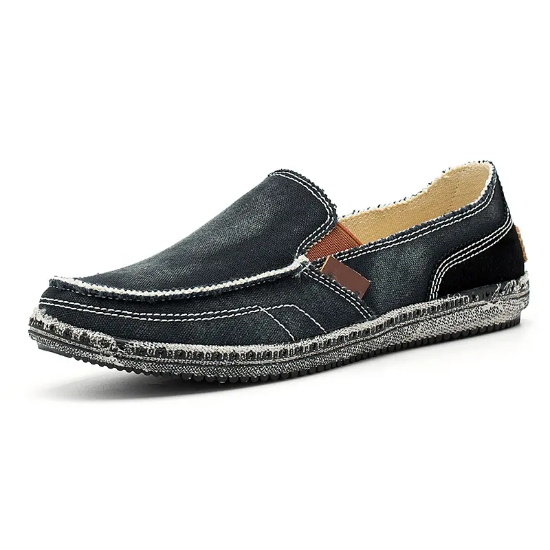 Best Seller Dropship Men Jeans Loafer Shoe Branded Men's Canvas Casual Sneakers Loafers Boat Shoes for Men