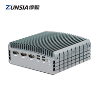 Zunsia Intel Alder Lake N100 N200 N300 N305 Mini caja de la computadora Itx 2LAN 6Com EDP DDR4 VGA Fanless Embedded Industrial Mini Pc