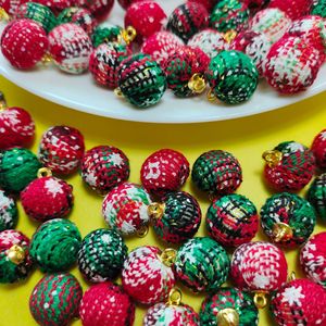 <span class=keywords><strong>Boule</strong></span> de Noël recouverte de <span class=keywords><strong>tissu</strong></span> <span class=keywords><strong>en</strong></span> alliage, 15mm, 100 pièces/sac, boucles d'oreilles, accessoires, décorations de vacances - Product Image 1