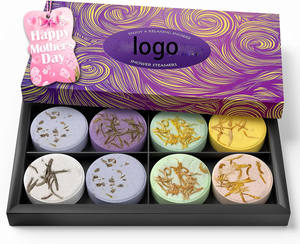 Aromatherapy Eco-Friendly Organic Shower Steamers with <strong>Essential</strong> <strong>Oils</strong> Lavender &amp; <strong>Rose</strong> Dried Flowers Bath Salt Tablets Set - Product Image 1