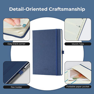 Carnet à spirales A5 avec couverture en cuir imprimée, écologique, poche plate, logo en feuille d'or, personnalisation pour usage professionnel et bureautique - Product Image 5