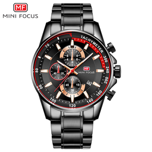 Montres pour hommes en gros, chronographe, montre à quartz pour hommes, multifonction, luxe, acier inoxydable, sport, montre bleue pour hommes - Product Image 3