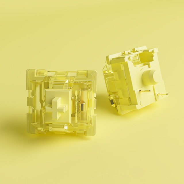 AKKO Cream Yellow Switch for Mechanical Keyboards Hot Swap Switch 5pin Linear Switches Fast Triggering CS Series