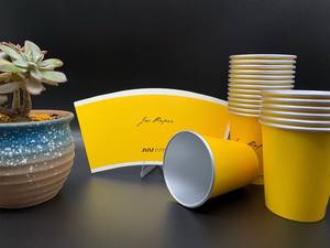 Gobelets à café en papier enduit écologiques personnalisés en gros, qualité alimentaire, revêtement PE, logo personnalisé pour boissons gazeuses - Product Image 2