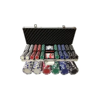 aluminum case with 500pcs poker chips