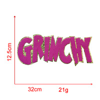 Patchs en chenille personnalisés en gros, transfert thermique, badges en PVC à paillettes, broderie pour hommes, femmes, sweats à capuche, décoration de vêtements DIY