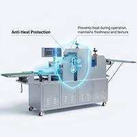 Machine à pain électrique à trois rouleaux haute capacité HJ-650, ligne de traitement automatique de la pâte pour pains farcis et baguettes