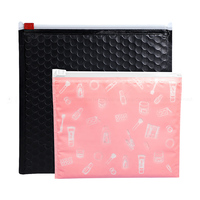 Sacs d'enveloppe à bulles Ziplock PE LDPE Pochette à fermeture éclair rembourrée à bulles pour les produits de maquillage