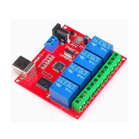 Module de relais USB 4 canaux 5V/12V/24V pour ordinateur, carte de contrôle USB sans pilote, module de relais de contrôle USB pour ordinateur