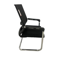 Chaise de bureau respirante en tissu maillé pour réunions et négociations, chaise de bureau ergonomique avec dossier et soutien lombaire