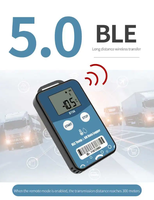 Enregistreur d'humidité BT06 BLE 5.0 basse consommation pour capteur de température sans fil avec plage de -20°C à +60°C, en plastique ABS