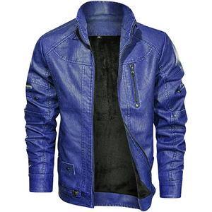 Casual <b>Men's</b> <b>Leather</b> Jacket Stand Front Windproof <b>Bomber</b> Outerwear for Daily Fashion Travel Outdoor Activities Custom Private - Product Image 6