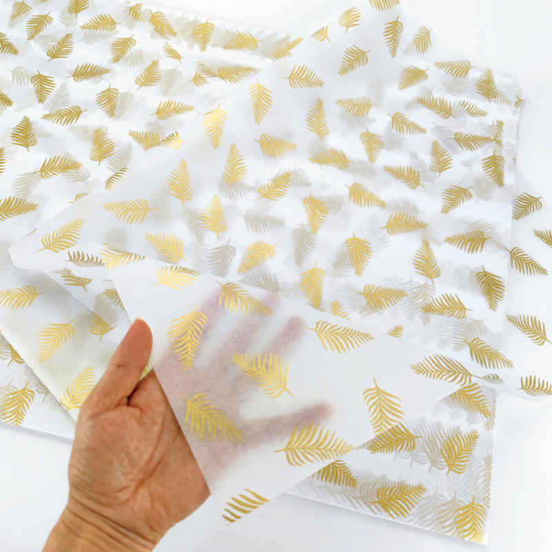 Custom Printed 50*70cm 17gsm Tissue Paper / Gift Wrap / Wrapping Paper Sheets With Logo