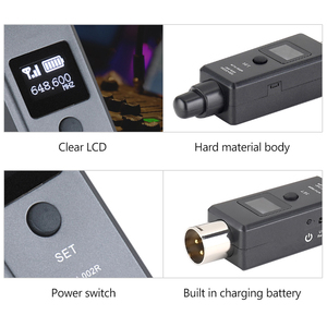 Portable 1 Pair <b>Wireless</b> XLR UHF Audio Transmitter <b>Receiver</b> Easy Mic Line Omni-Directional Polar Handheld Microphone Two - Product Image 3