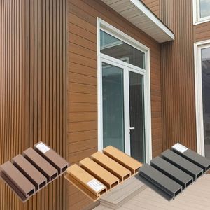 Revêtement mural personnalisé étanche à l'humidité en WPC Panneaux muraux décoratifs de façade en WPC pour jardin ou villa - Product Image 3