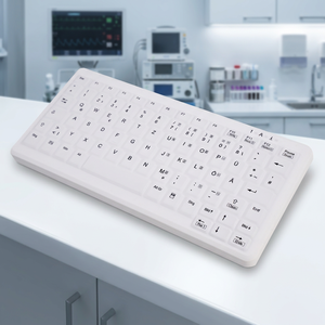Clavier médical sans fil en caoutchouc à membrane, lavable, étanche, industriel, nouvelle interface USB 3.0, double mode, mini pour ordinateur portable - Product Image 1