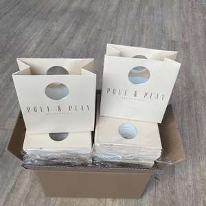 Logo ile toptan özel hediye keseleri alışveriş çantası sert kağıt torba noel özelleştirilmiş - Product Image 4