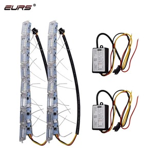 12V 16LED Retractable Crystal Eye DRL Dual Color White Amber Sequential Turn Signal Waterproof <strong>Daytime</strong> <strong>Running</strong> <strong>Light</strong> - Product Image 1