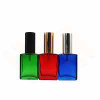 Flacon pulvérisateur de parfum en verre coloré carré de 30 ml, rechargeable, atomiseur de parfum rectangulaire, conteneur cosmétique en verre pour parfum
