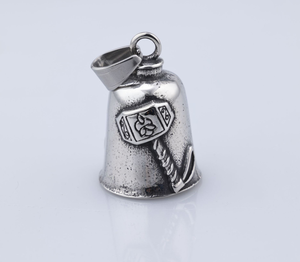 Campanella Personalizzata Martello Vichingo in Acciaio Inossidabile, Eco-Friendly, Campanella Protettiva per Motociclisti, <span class=keywords><strong>Collana</strong></span> Nera, Portachiavi <span class=keywords><strong>Oro</strong></span> Nero - Product Image 2