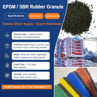 Granulés de caoutchouc pour terrains de jeux, granulés EPDM, revêtement de sol en caoutchouc, revêtement de sol sportif pour enfants, granulés de caoutchouc EPDM rouge