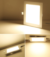 Plafonniers LED carrés encastrés EMC LVD 120X120 170X170 pour projets intérieurs européens