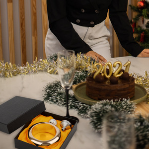 Diamond Capped Bracelet <b>Flask</b> 3.5oz Stainless Steel Portable Liquor <b>Bottle</b> Gift Set For Men Women - Product Image 2