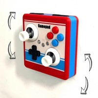 Cache-interrupteur décoratif amusant de style arcade rétro, motif chaton de dessin animé, type joystick
