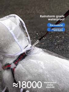 कारखाने थोक कुत्ते वर्षा हुडडेड स्लीकर पोंचो, कुत्तों और बिल्लियों के लिए कई रंग - Product Image 3