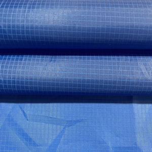 Tela de silicona <span class=keywords><strong>para</strong></span> carpa de lona, ambos lados impregnados, recubiertos de poliéster, ondulados, plateados - Product Image 5
