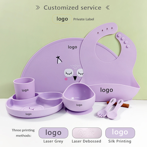Juego de Utensilios de Silicona para Bebés de Primera Etapa, Libres de BPA, Antideslizantes, con Mantel Individual de Animales, Vaso para Refrigerios, Babero Ajustable, Plato No Tóxico - Product Image 4