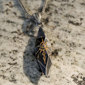Collana <span class=keywords><strong>con</strong></span> Ciondolo Unico a Forma di Pietra dei Desideri per Uomo, Gioielli Vintage Hip-hop, Accessori <span class=keywords><strong>Maschili</strong></span> - Product Image 4