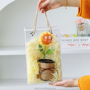 Handmade Knitted Artificial Flowers Pen Container Crochet Sunflower Potted Plant Pen Holder Christmas <b>Easter</b> Valentine'S Day - Product Image 6