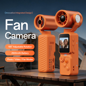Ventilateur portable mini à main très vendu avec caméra intégrée pour prendre des photos et enregistrer des vidéos, ventilateur de poche avec caméra pour les voyages et le camping - Product Image 4