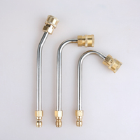 Accessoire de nettoyage de gouttières pour nettoyeur haute pression SPS 1/4 pouce à connexion rapide, tige d'extension courte courbée à 90 degrés