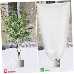 Housse de protection pour plantes d'hiver avec fermeture éclair et cordon de serrage pour plantes en pot, palmiers, protection contre le gel, protection contre le froid - Product Image 5