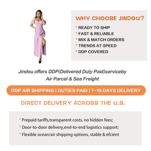 Vestido Maxi Elegante con Estampado Floral para Mujer, Estilo <span class=keywords><strong>Imperio</strong></span>, con Volantes y Cuello Redondo, Tallas XS-XL, para el Día a Día, Vacaciones, Otoño, Hecho en China - Product Image 4