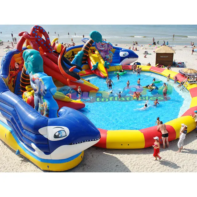 वाणिज्यिक विशाल castillos hinchables juegos inflables acuaticos टोबॉगन gonflable inflatable पानी पार्क