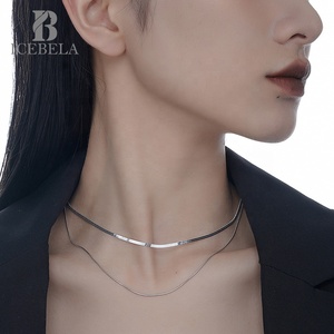 뜨거운 판매 보석 힙합 쿠바 1.7 2.5mm 두께 뱀 사슬 실버 도금 진짜 925 스털링 실버 목걸이 여성용 - Product Image 5