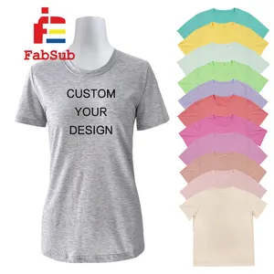 Slim Fit Weiches Damen-T-Shirt Sublimation Neustil-T-Shirts Damen Sublimation Kurzarm Dame Sublimation Slim Fit T-Shirt