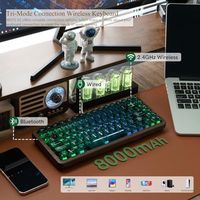Clavier mécanique sans fil OEM ODM 75 touches avec touches programmables et coque en bois