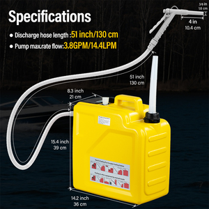 4AA Battery Electric USB <b>Pump</b> Standing Type Dispenser for Plastic Oil Drum Fuel Drum Mini Fuel Transfer <b>Pump</b> 3.8 GPM 5V/12V CE - Product Image 3