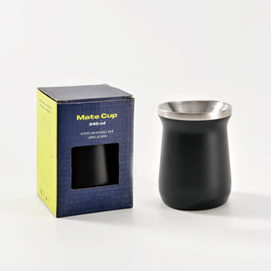 ANSHENG Venta al por mayor de doble pared de acero inoxidable 8oz Argentina Taza de té aislada <span class=keywords><strong>Yerba</strong></span> <span class=keywords><strong>Mate</strong></span> taza con bombilla de paja - Product Image 6