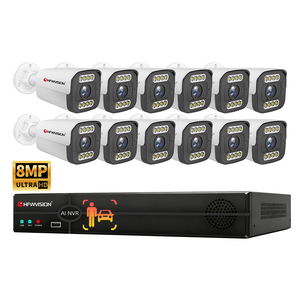 4K POE NVR Security 8MP AI <strong>IP</strong> Cameras System Human/Vehicle Detection 2-way Call IP66 Waterproof 3.6mm Lens 12CH 16ch <strong>Camera</strong> Kit - Product Image 2