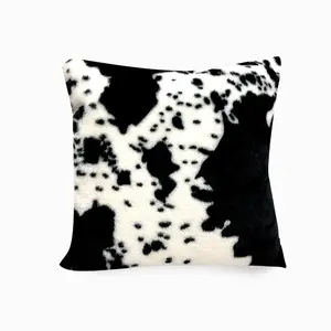 Funda de cojín personalizada con estampado de vaca de alta calidad de 45x45cm, almohadas de poliéster ultrasuave para decoración del hogar