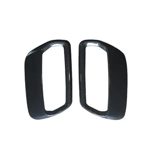 2 PCS Évent de capot de voiture en fibre de carbone véritable pour les nouveaux évents de capot Mustang 2018-2021 - Product Image 1