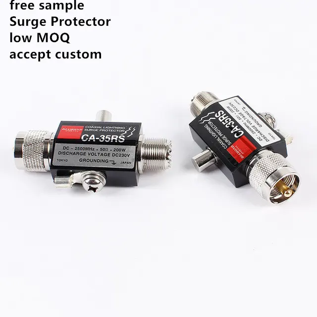 Free sample LOW MOQ CA-23RS 0-3Ghz /0-6Ghz UHF male plug to female jack bulkhead surge arrestor lightning protector