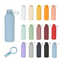 Bouteille d'eau de sport à double paroi isolée sous vide avec logo personnalisé 350 ml 500 ml 750 ml 1000 ml Peinture en caoutchouc Tumblers pour cadeau promotionnel
