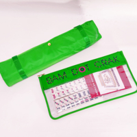 Sac de rangement pour jeu de mahjong avec logo brodé personnalisé, sac de rangement pour jeu de mahjong, pochettes de rangement pour jeu de mahjong, sac de rangement pour tuiles de mahjong en nylon pliable pour femmes