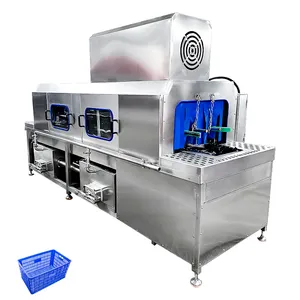 Automatic Industrial Electric Steam Washing Plastic Pallet Tray Vegetable Basket Crate Washing Machine Washer